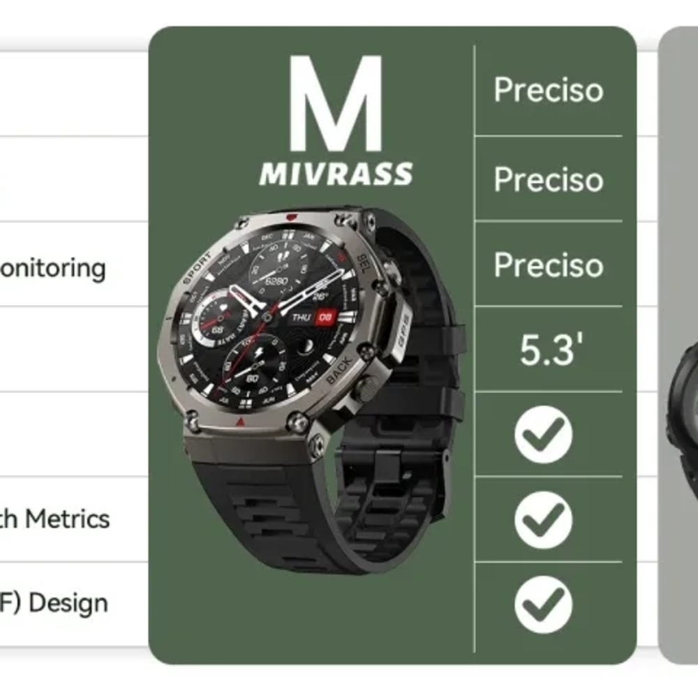 Mivrass GPS Sports SmartwatchMivrass GPS Sports Smartwatch New Without Box - Picture 3 of 11